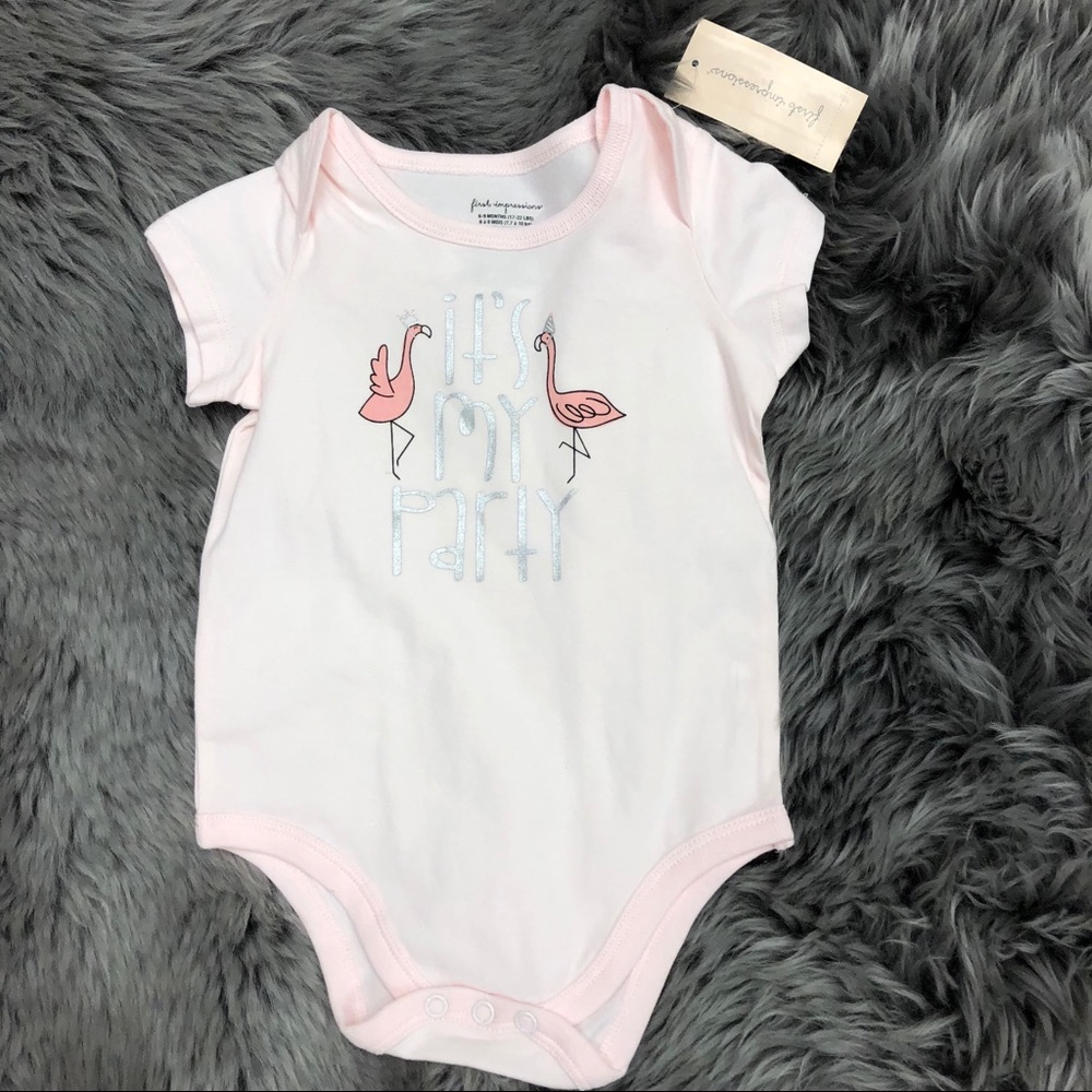 First Impressions | Pink Bodysuit | 6-9 months